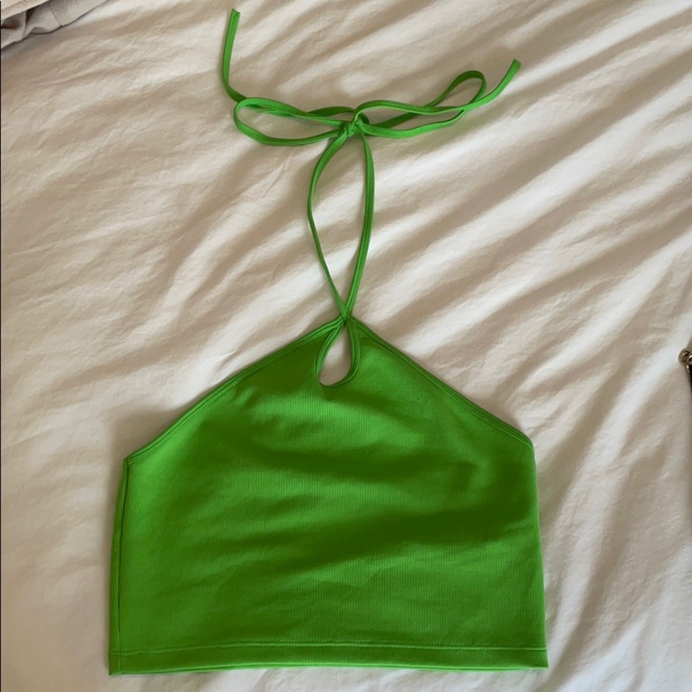 ZARA green crop top
